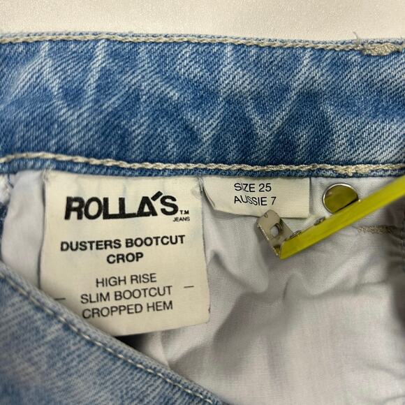 Rolla’s  Dusters Slim Bootcut Crop Organic Cotton Jeans Women’s Size 25 - Picture 7 of 10